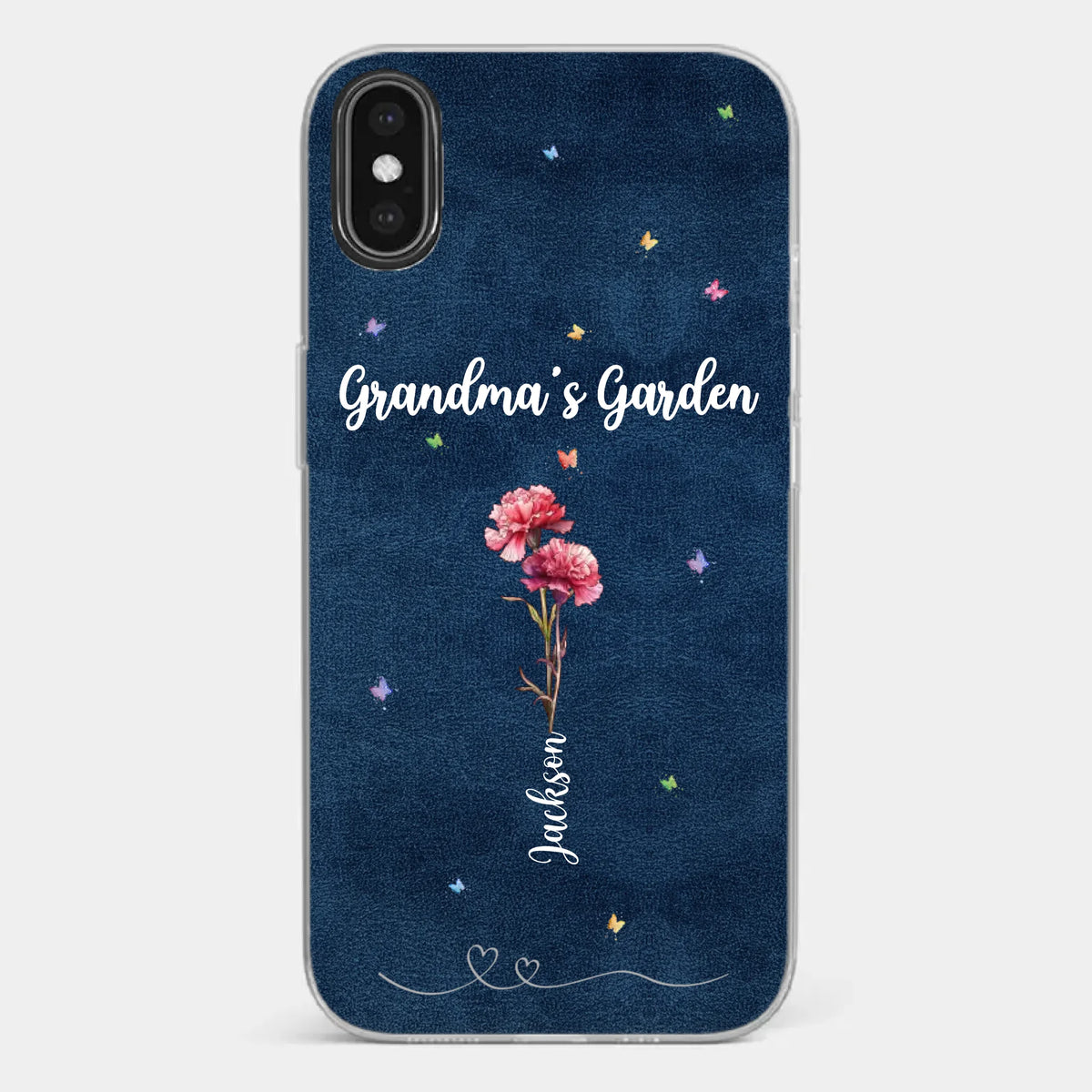 Her Garden Grows With Love - Family Personalized Custom Clear Phone Case - Mother's Day, Gift For Mom, Grandma