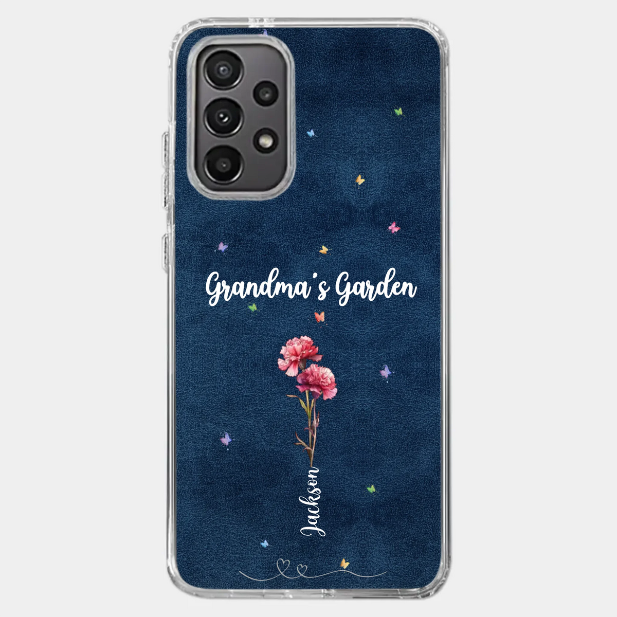 Her Garden Grows With Love - Family Personalized Custom Clear Phone Case - Mother's Day, Gift For Mom, Grandma
