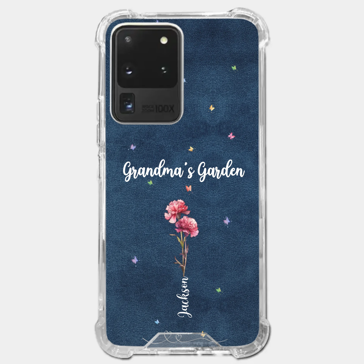 Her Garden Grows With Love - Family Personalized Custom Clear Phone Case - Mother's Day, Gift For Mom, Grandma