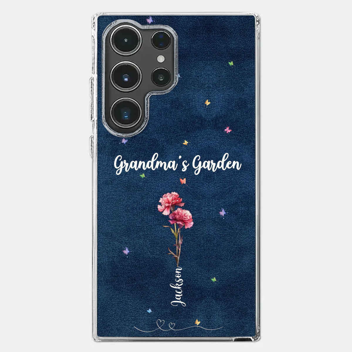 Her Garden Grows With Love - Family Personalized Custom Clear Phone Case - Mother's Day, Gift For Mom, Grandma