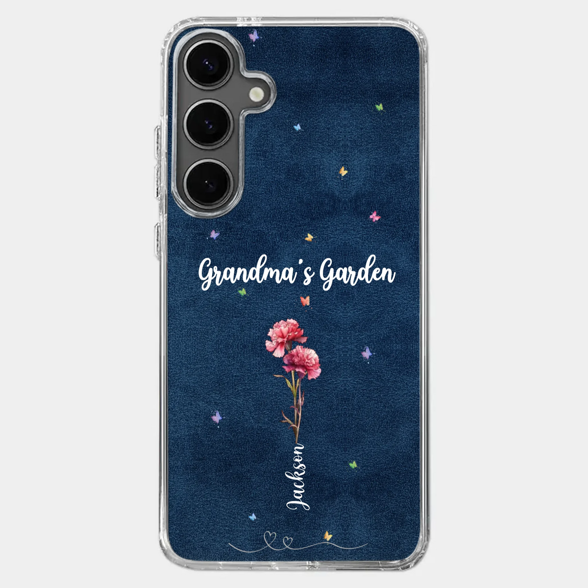 Her Garden Grows With Love - Family Personalized Custom Clear Phone Case - Mother's Day, Gift For Mom, Grandma
