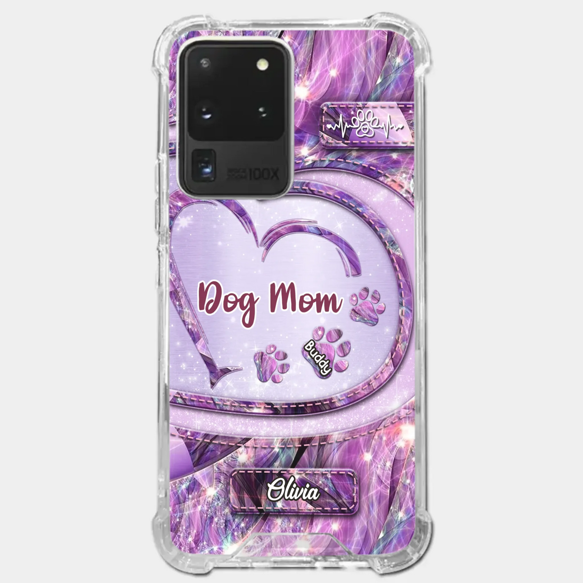 Paw Prints On My Heart - Dog Personalized Custom Clear Phone Case - Gift For Pet Owners, Pet Lovers