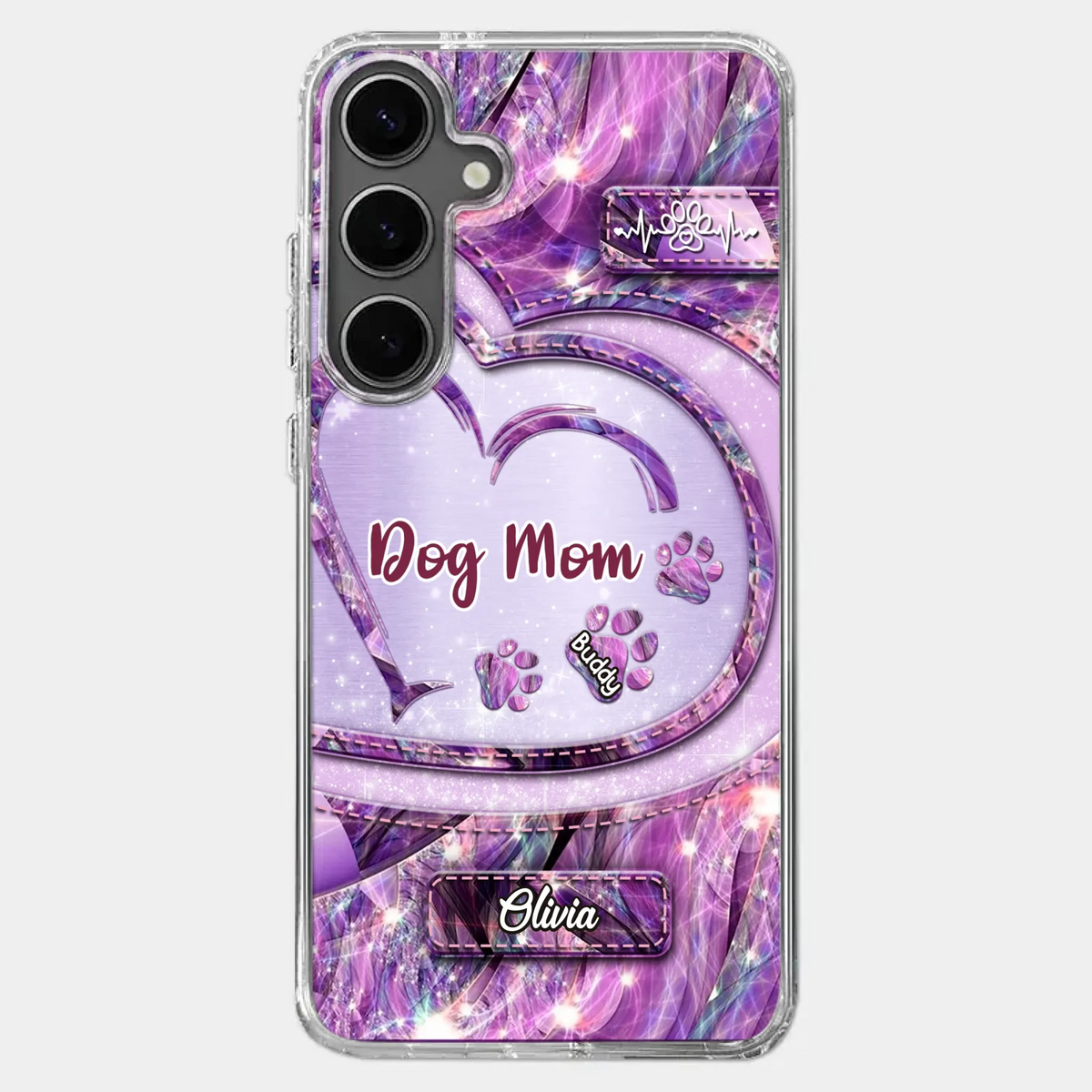 Paw Prints On My Heart - Dog Personalized Custom Clear Phone Case - Gift For Pet Owners, Pet Lovers