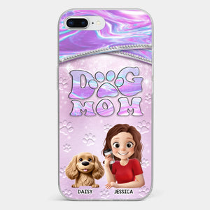 Dog Mom Mode, Always On - Dog Personalized Custom Clear Phone Case - Mother's Day, Gift For Pet Owners, Pet Lovers