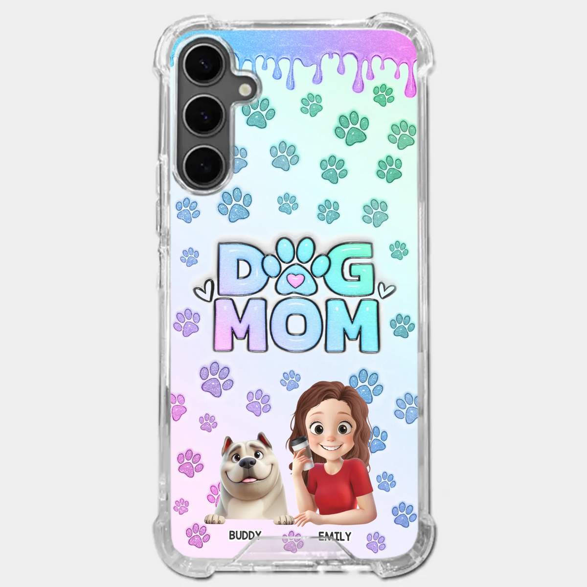 My Best Friend Has Paws - Dog Personalized Custom 3D Inflated Effect Printed Clear Phone Case - Gift For Pet Owners, Pet Lover