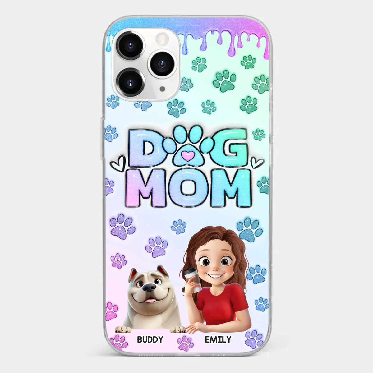 My Best Friend Has Paws - Dog Personalized Custom 3D Inflated Effect Printed Clear Phone Case - Gift For Pet Owners, Pet Lover