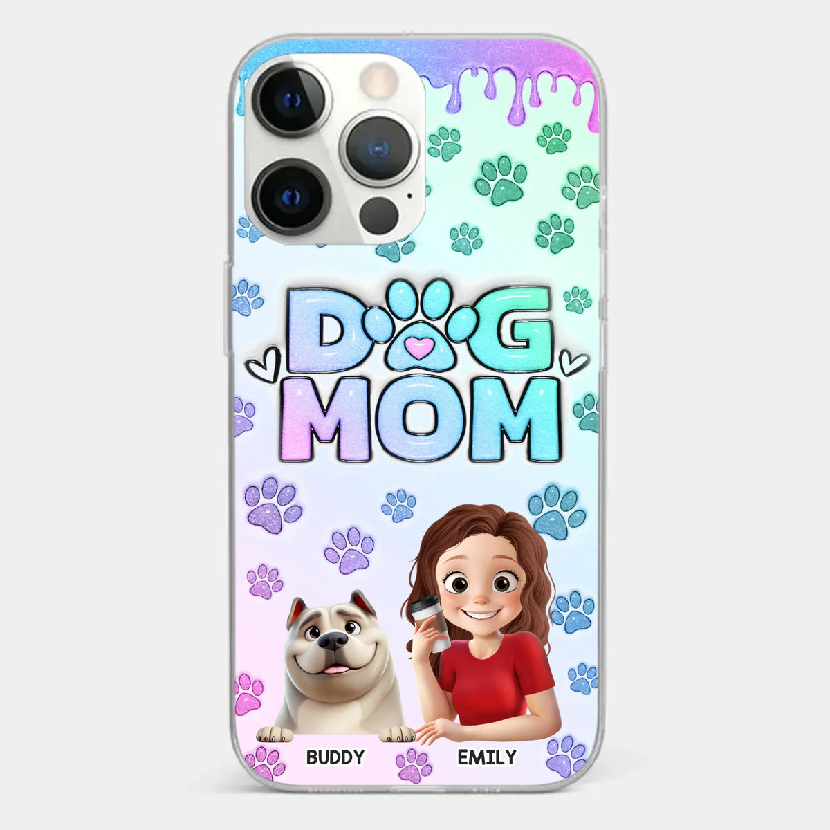 My Best Friend Has Paws - Dog Personalized Custom 3D Inflated Effect Printed Clear Phone Case - Gift For Pet Owners, Pet Lover