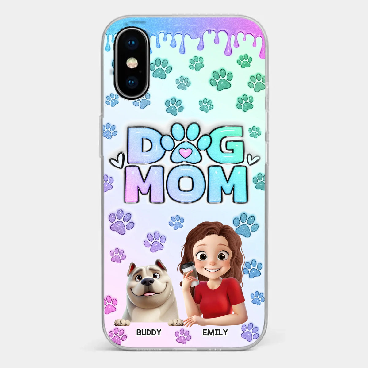 My Best Friend Has Paws - Dog Personalized Custom 3D Inflated Effect Printed Clear Phone Case - Gift For Pet Owners, Pet Lover