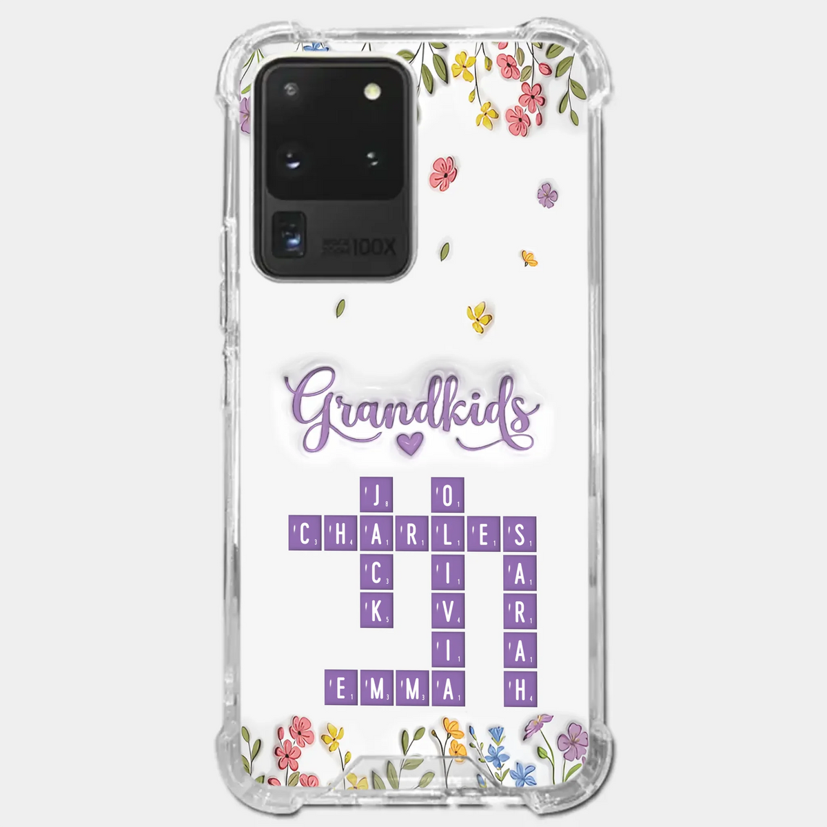 Tiny Names, Endless Love - Family Personalized Custom 3D Inflated Effect Printed Clear Phone Case - Mother's Day, Gift For Mom, Grandma