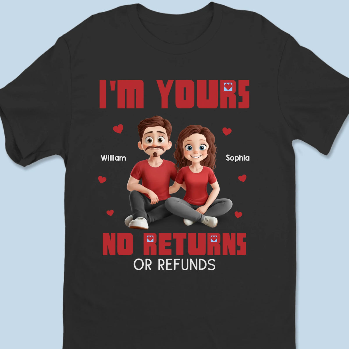 Stuck With Me Forever - Couple Personalized Custom Unisex T-shirt, Premium T-shirt, Hoodie - Gift For Husband Wife, Anniversary