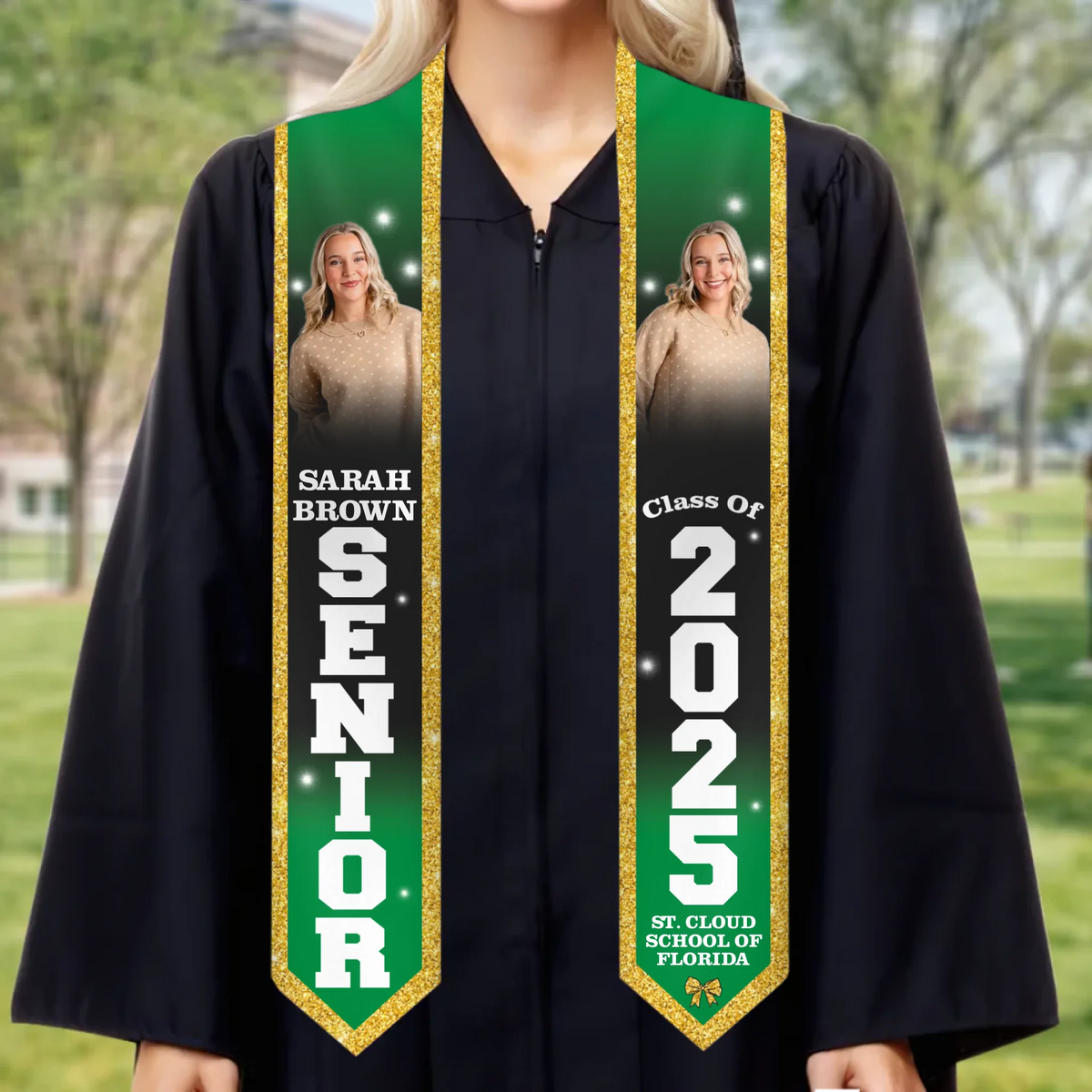 Custom Photo The Tassel Was Worth The Hassle - Family Personalized Custom Triangle Graduation Stole - Graduation Gift For Family Members, Siblings, Brothers, Sisters