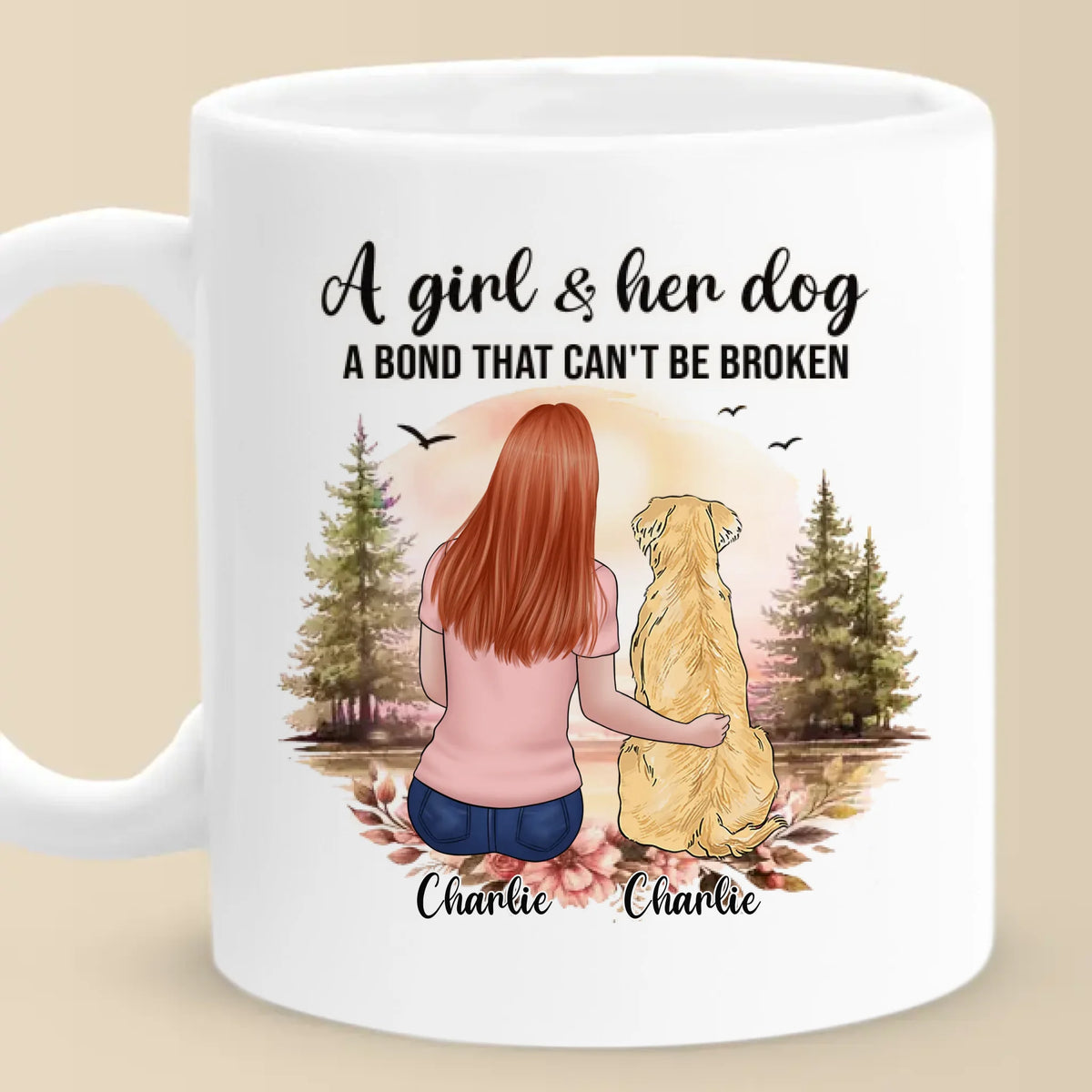 My Heart Has Four Paws - Dog Personalized Custom Mug - Mother's Day, Gift For Pet Owners, Pet Lovers