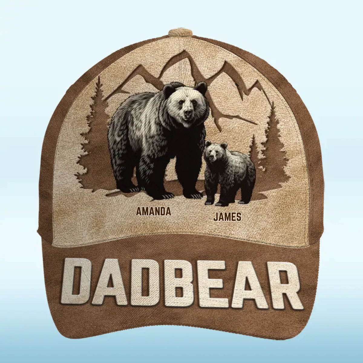 Where Papa Leads, Cubs Follow - Family Personalized Custom Hat, All Over Print Classic Cap - Father's Day, Gift For Dad, Grandpa