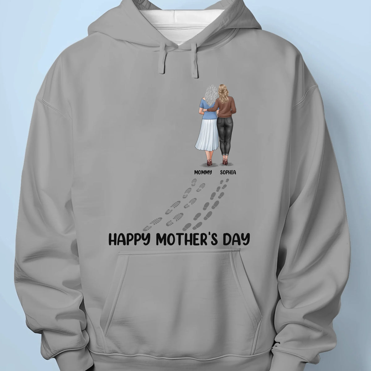 Walking Through Life, Hand In Hand - Family Personalized Custom Unisex T-shirt, Premium T-shirt, Hoodie - Mother's Day, Gift For Mom