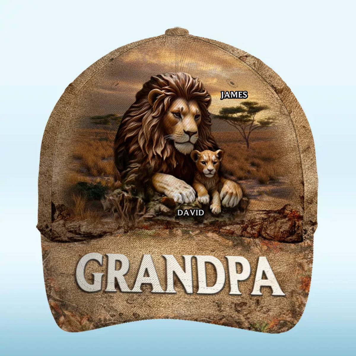Roaring With Love - Family Personalized Custom Hat, All Over Print Classic Cap - Father's Day, Gift For Dad, Grandpa