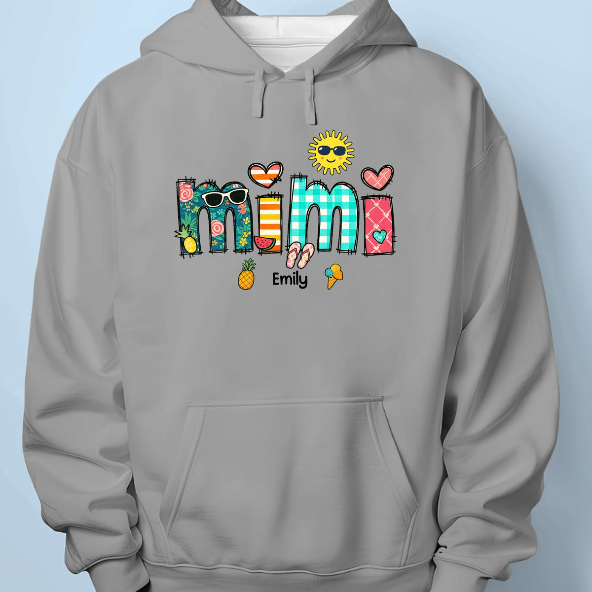 She’s The Ice Cream To Our Summer - Family Personalized Custom Unisex T-shirt, Premium T-shirt, Hoodie - Summer Vacation Gift For Mom, Grandma