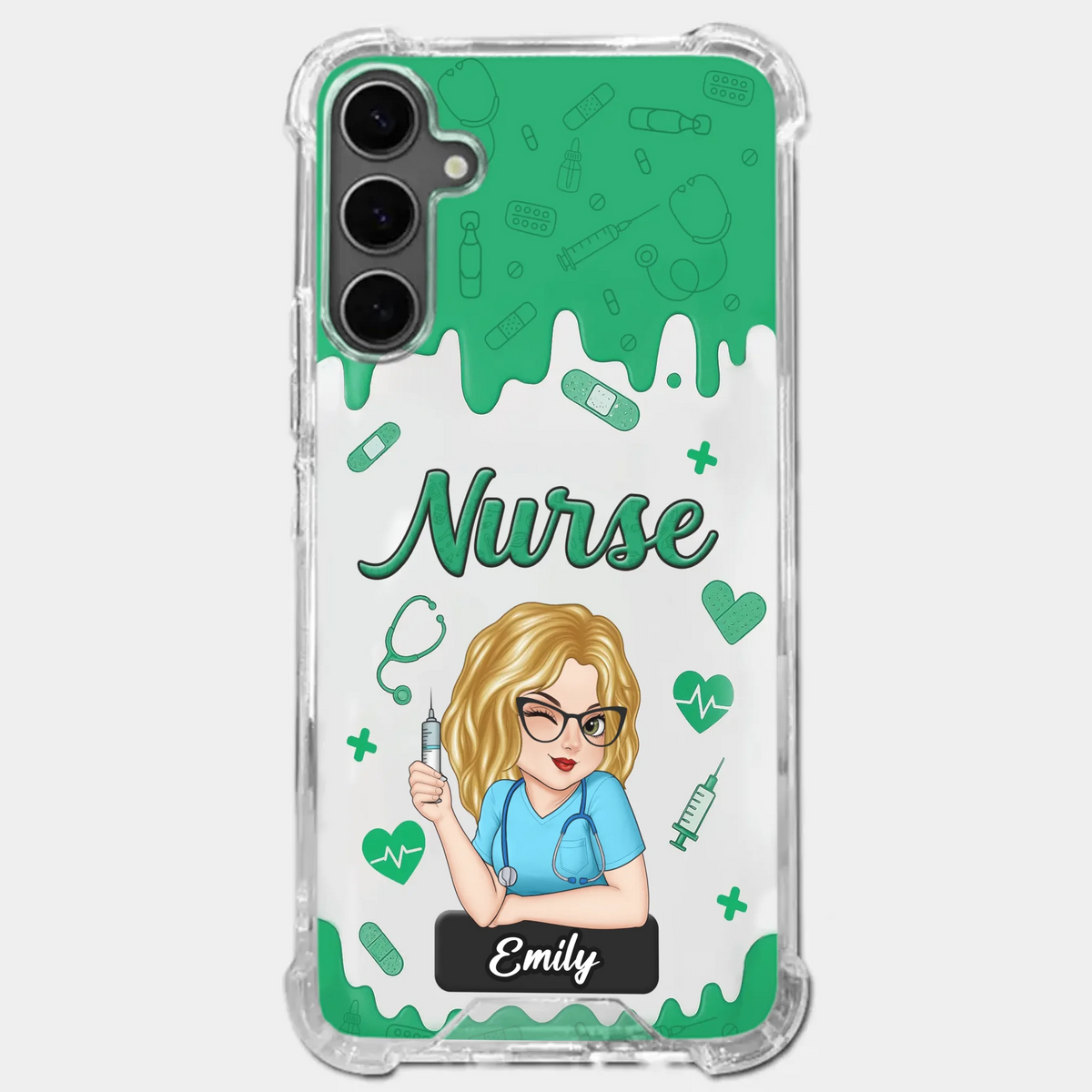 Born To Care, Trained To Heal - Nurse Personalized Custom Clear Phone Case - Appreciation, Thank You Gift, Nurse Life, Doctor Life