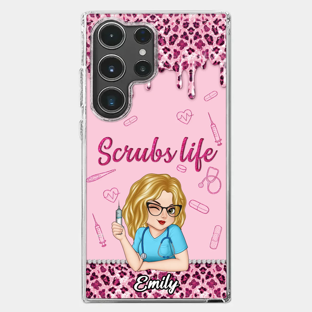 Living That Scrubs Life One Shift At A Time - Nurse Personalized Custom Clear Phone Case - Appreciation, Thank You Gift, Nurse Life, Doctor Life