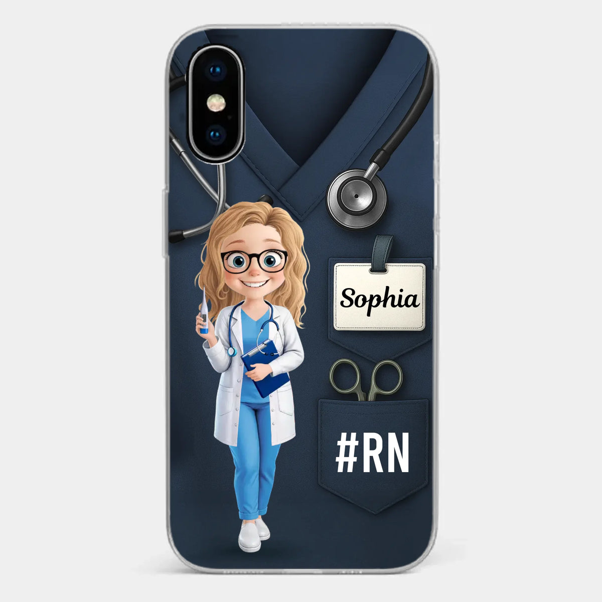 Caring Is My Superpower - Nurse Personalized Custom Clear Phone Case - Appreciation, Thank You Gift, Nurse Life, Doctor Life