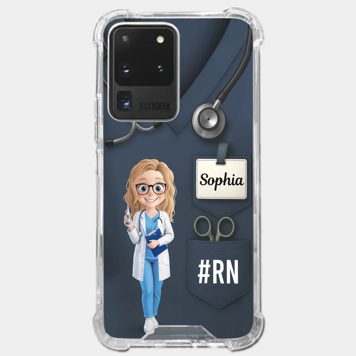 Caring Is My Superpower - Nurse Personalized Custom Clear Phone Case - Appreciation, Thank You Gift, Nurse Life, Doctor Life