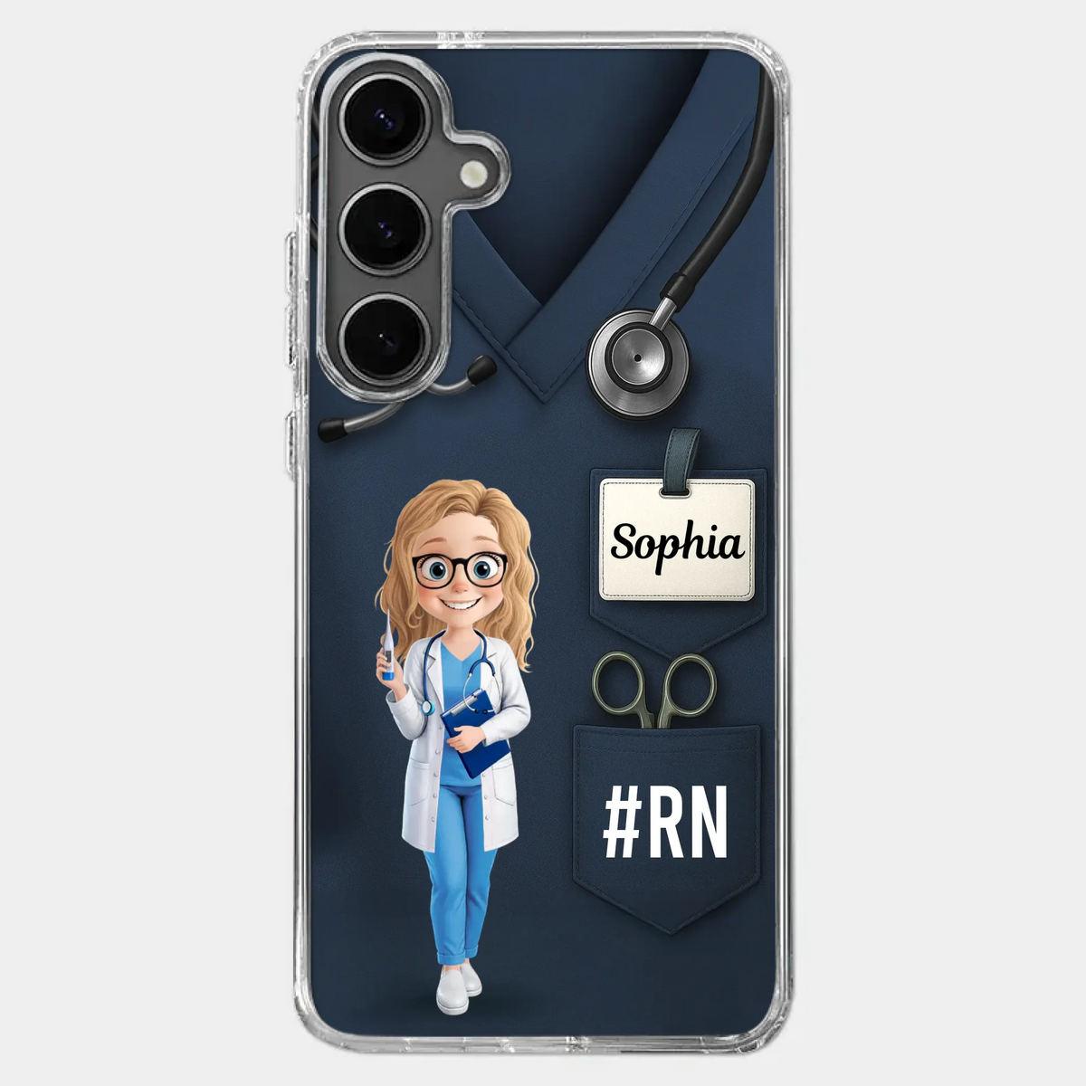 Caring Is My Superpower - Nurse Personalized Custom Clear Phone Case - Appreciation, Thank You Gift, Nurse Life, Doctor Life