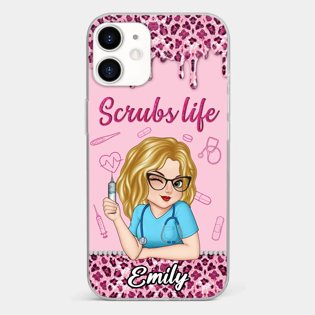 Living That Scrubs Life One Shift At A Time - Nurse Personalized Custom Clear Phone Case - Appreciation, Thank You Gift, Nurse Life, Doctor Life