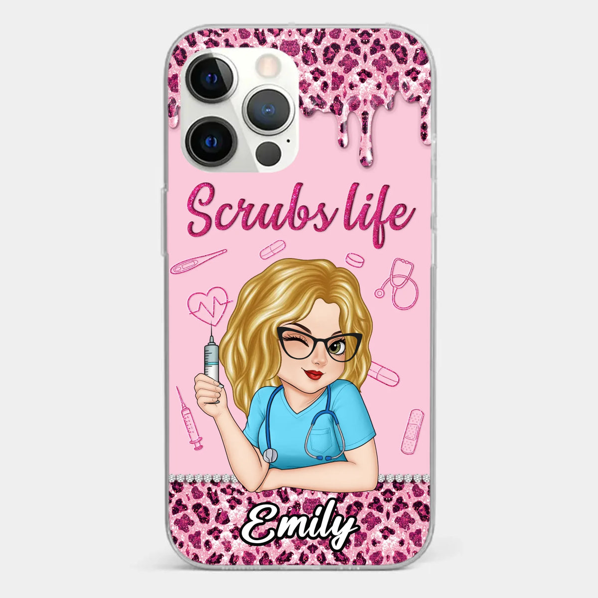 Living That Scrubs Life One Shift At A Time - Nurse Personalized Custom Clear Phone Case - Appreciation, Thank You Gift, Nurse Life, Doctor Life