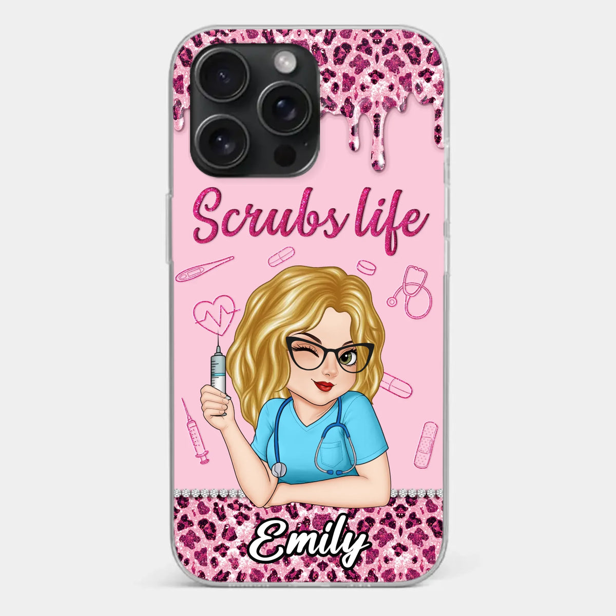 Living That Scrubs Life One Shift At A Time - Nurse Personalized Custom Clear Phone Case - Appreciation, Thank You Gift, Nurse Life, Doctor Life