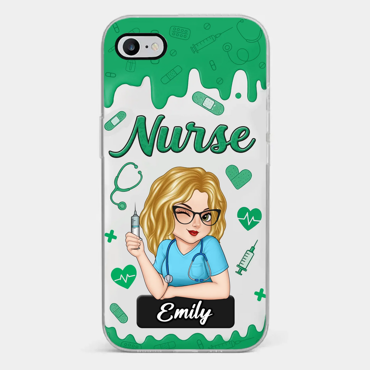 Born To Care, Trained To Heal - Nurse Personalized Custom Clear Phone Case - Appreciation, Thank You Gift, Nurse Life, Doctor Life