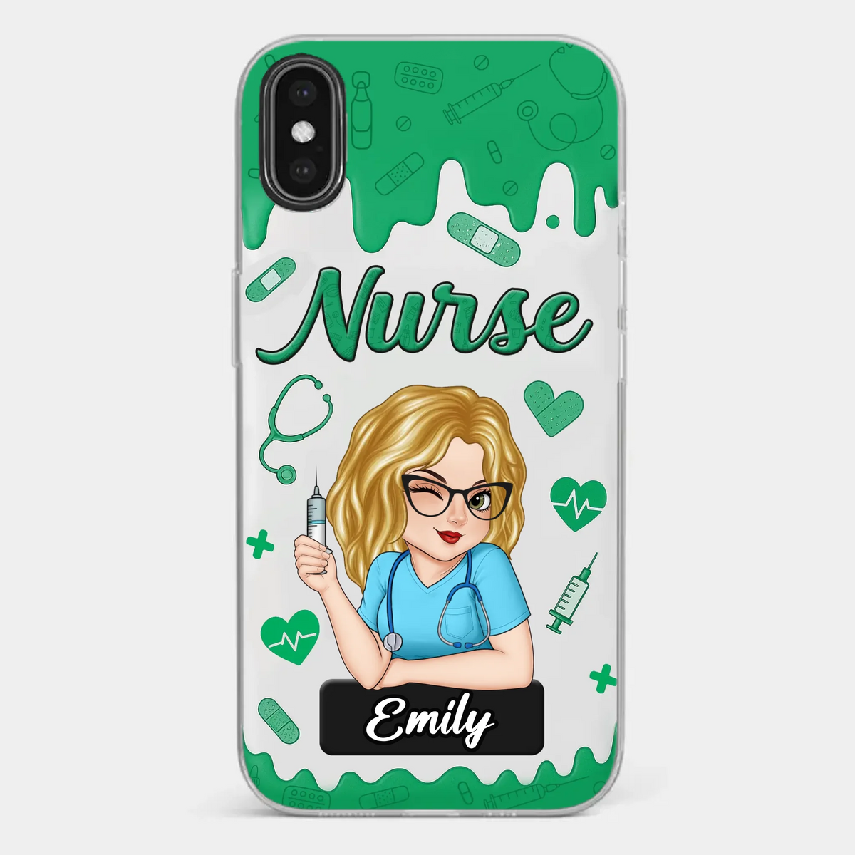 Born To Care, Trained To Heal - Nurse Personalized Custom Clear Phone Case - Appreciation, Thank You Gift, Nurse Life, Doctor Life