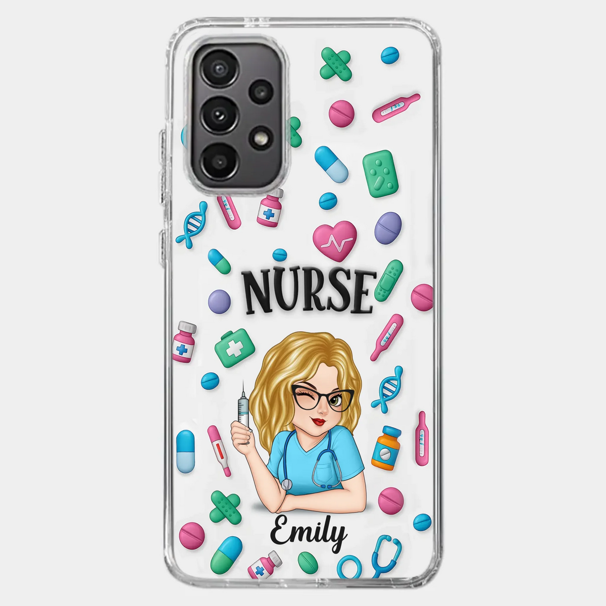 Nurse Life, Best Life - Nurse Personalized Custom 3D Inflated Effect Printed Clear Phone Case - Appreciation, Thank You Gift, Nurse Life, Doctor Life