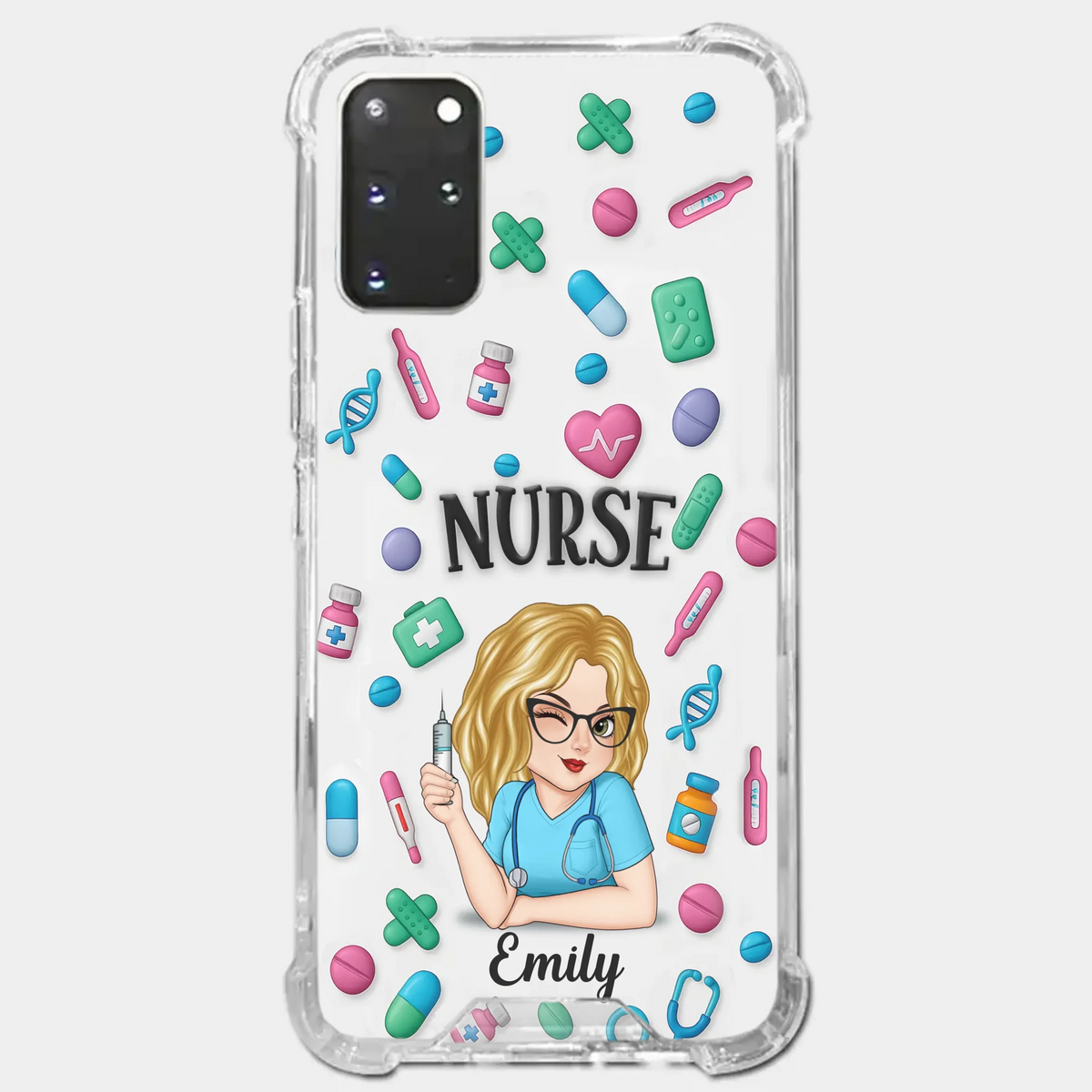 Nurse Life, Best Life - Nurse Personalized Custom 3D Inflated Effect Printed Clear Phone Case - Appreciation, Thank You Gift, Nurse Life, Doctor Life
