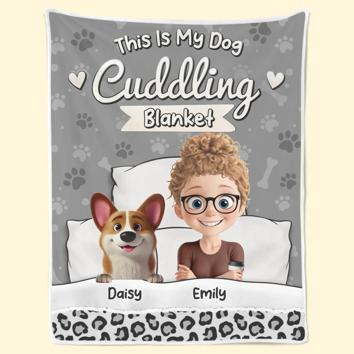This Is My Dog Cuddling Blanket - Dog Personalized Custom Blanket - Gift For Pet Owners, Pet Lovers