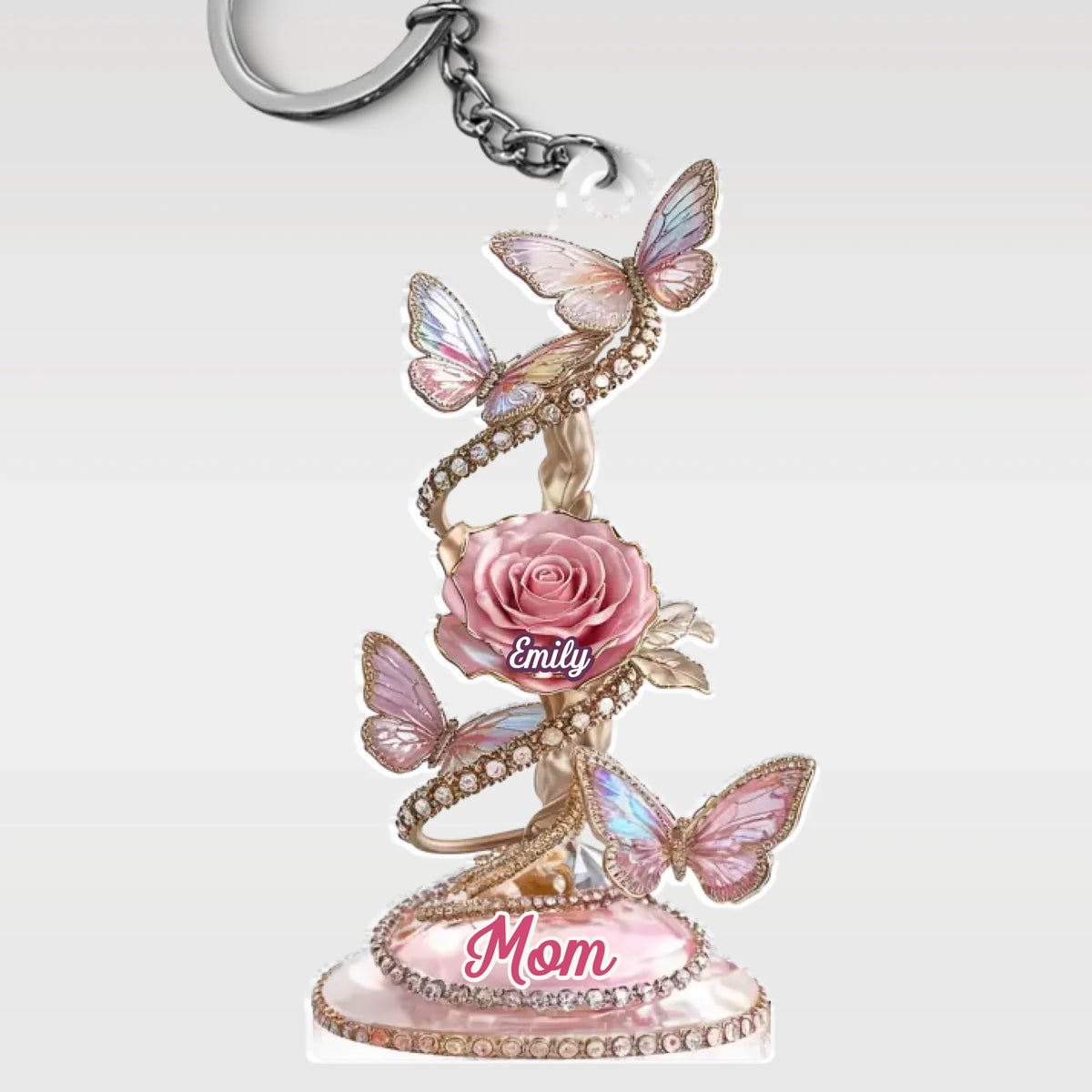 A Garden Of Love Begins With You - Family Personalized Custom Shaped Acrylic Keychain - Mother's Day, Gift For Mom, Grandma