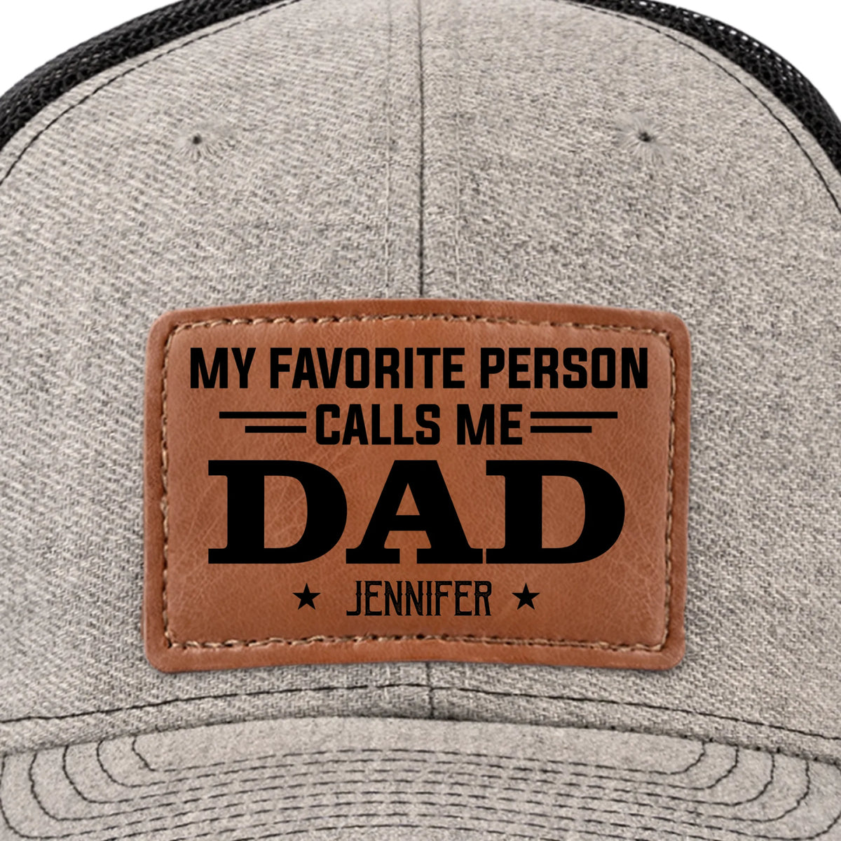 Blessed To Be Called Dad - Family Personalized Custom Leather Patch Hat - Father's Day, Gift For Dad, Grandpa