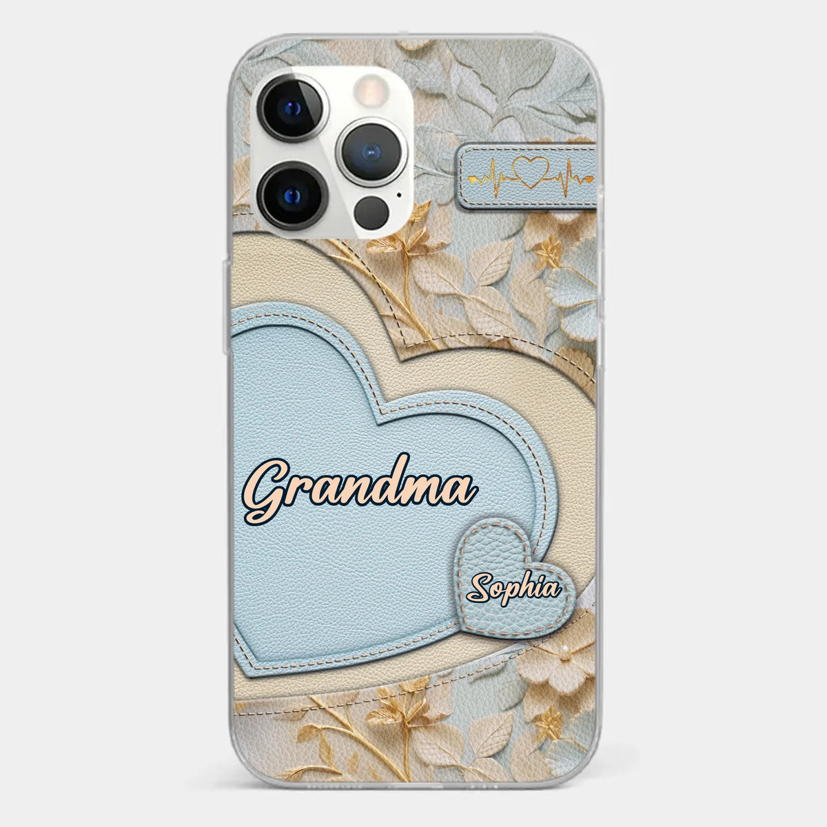 Tied Together By Love - Family Personalized Custom 3D Inflated Effect Printed Clear Phone Case - Mother's Day, Gift For Mom, Grandma