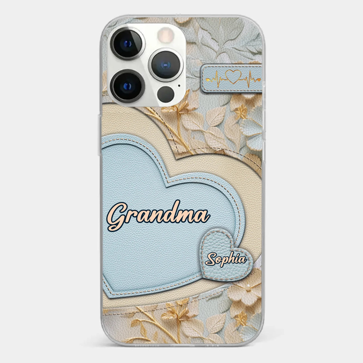 Tied Together By Love - Family Personalized Custom 3D Inflated Effect Printed Clear Phone Case - Mother's Day, Gift For Mom, Grandma