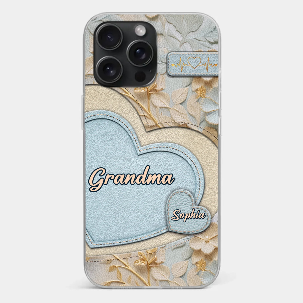 Tied Together By Love - Family Personalized Custom 3D Inflated Effect Printed Clear Phone Case - Mother's Day, Gift For Mom, Grandma