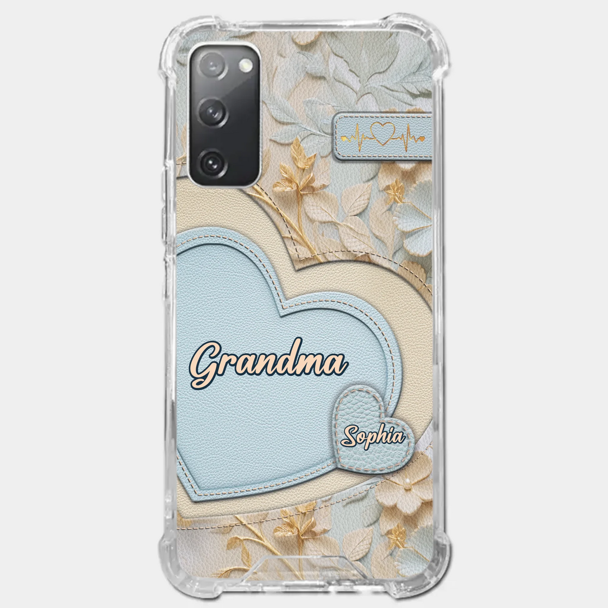 Tied Together By Love - Family Personalized Custom 3D Inflated Effect Printed Clear Phone Case - Mother's Day, Gift For Mom, Grandma