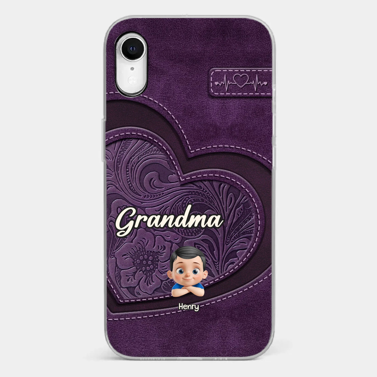 Always In Your Hug, Grandma - Family Personalized Custom Clear Phone Case - Mother's Day, Gift For Mom, Grandma