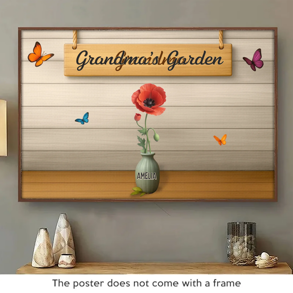 My Garden Of Joy - Family Personalized Custom Horizontal Poster - Mother's Day, Gift For Mom, Grandma