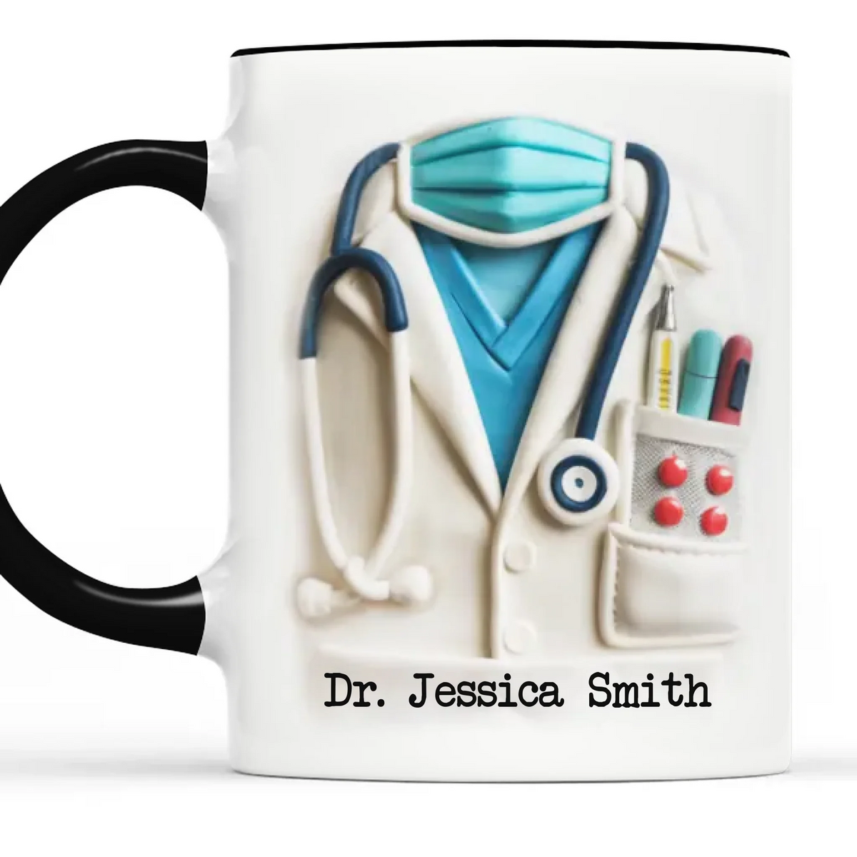 Behind Every Mask Is A Hero - Nurse Personalized Custom 3D Inflated Effect Printed Mug - Appreciation, Thank You Gift, Nurse Life, Doctor Life