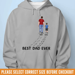 You Never Walk Alone - Family Personalized Custom Unisex T-shirt, Premium T-shirt, Hoodie - Father's Day, Birthday Gift For Dad